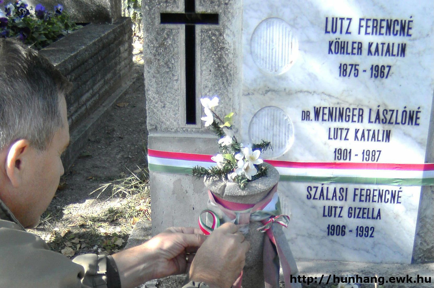 Lutz Gizella sírja Farkasréti temető
