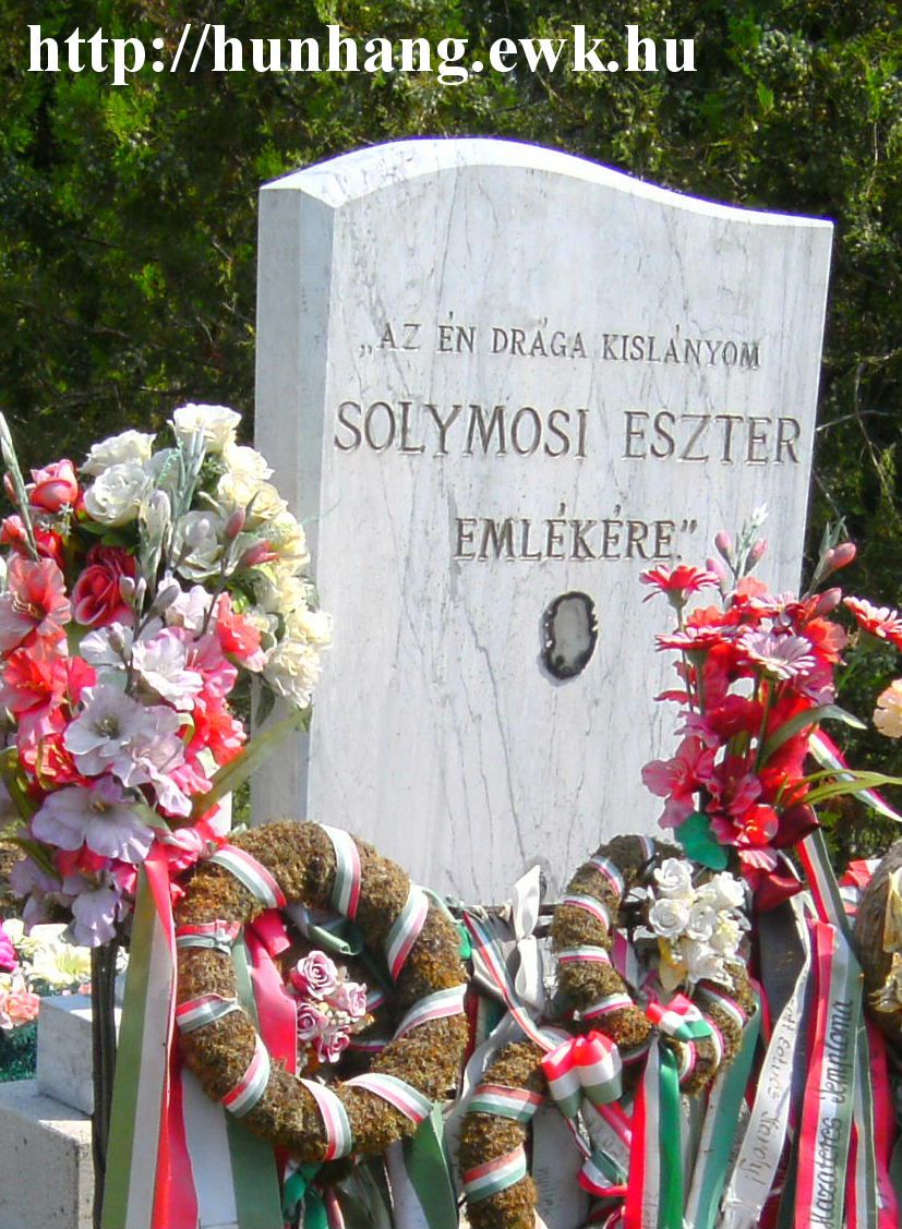Solymosii Eszter síremléke Tiszaeszlár